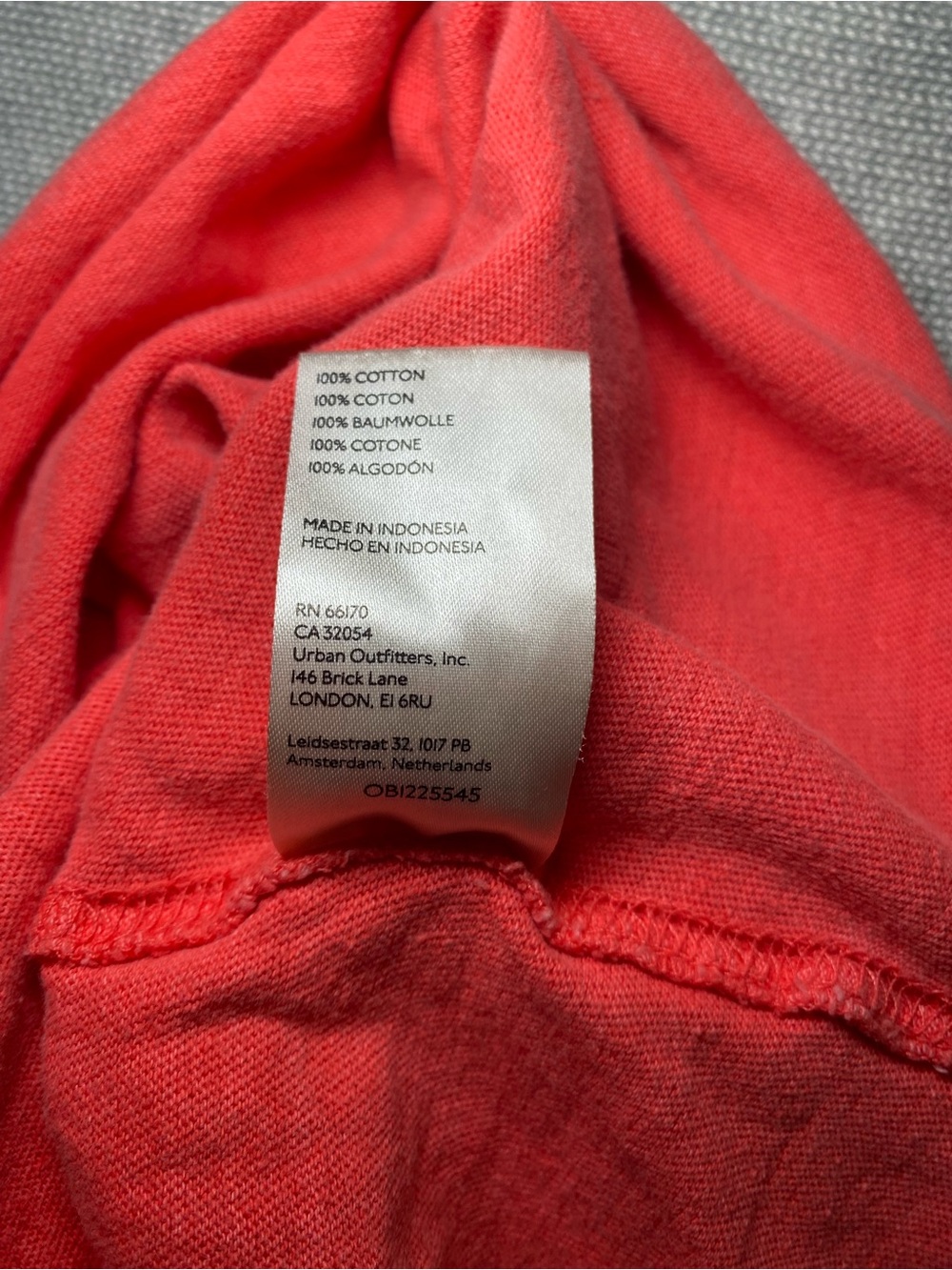 We the Free Oversized Hot Red Coral Cropped Tee Size S - Picture 6 of 6
